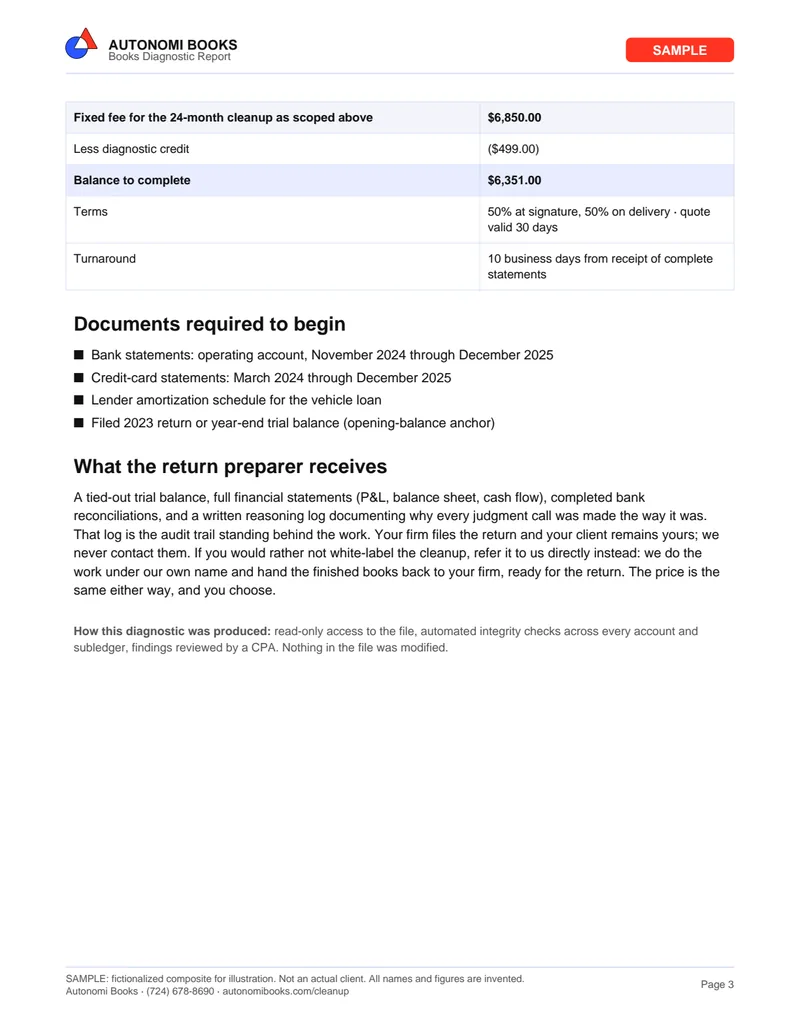 Books Diagnostic Report Fixed quote preview